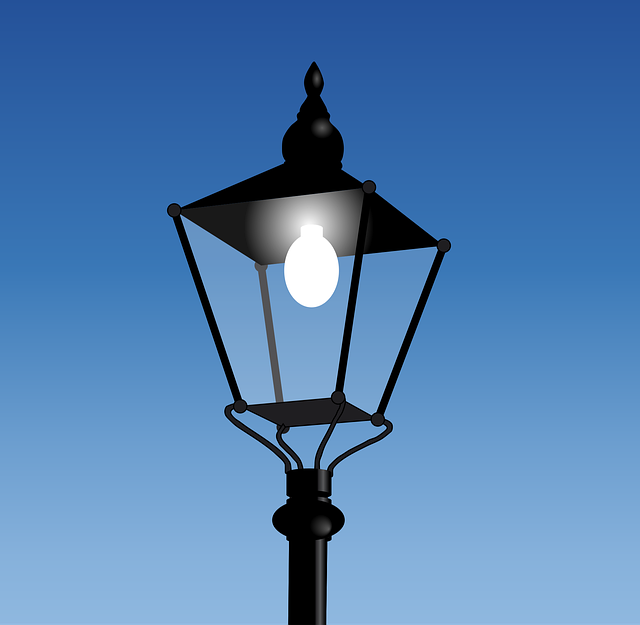 street light on twilight sky